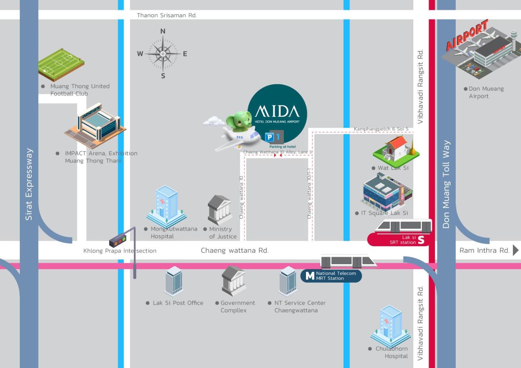 Mida Hotel Don Mueang Airport Bangkok Eksteriør bilde